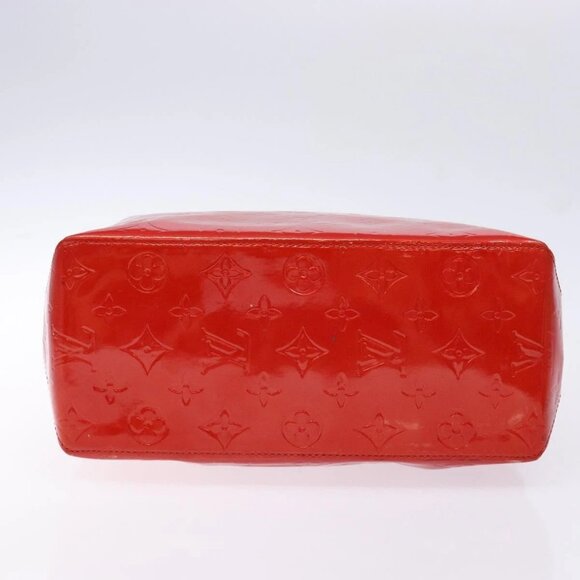 LOUIS VUITTON Monogram Vernis Reade MM Hand Bag Red Rouge M91086 LV Auth gh574 - Picture 7 of 16